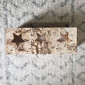 Primitive Cabin Country 3 Tea Light Candle Decor